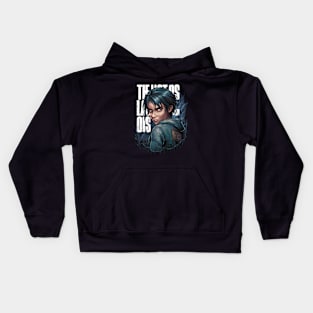 An ominous anime boy Kids Hoodie